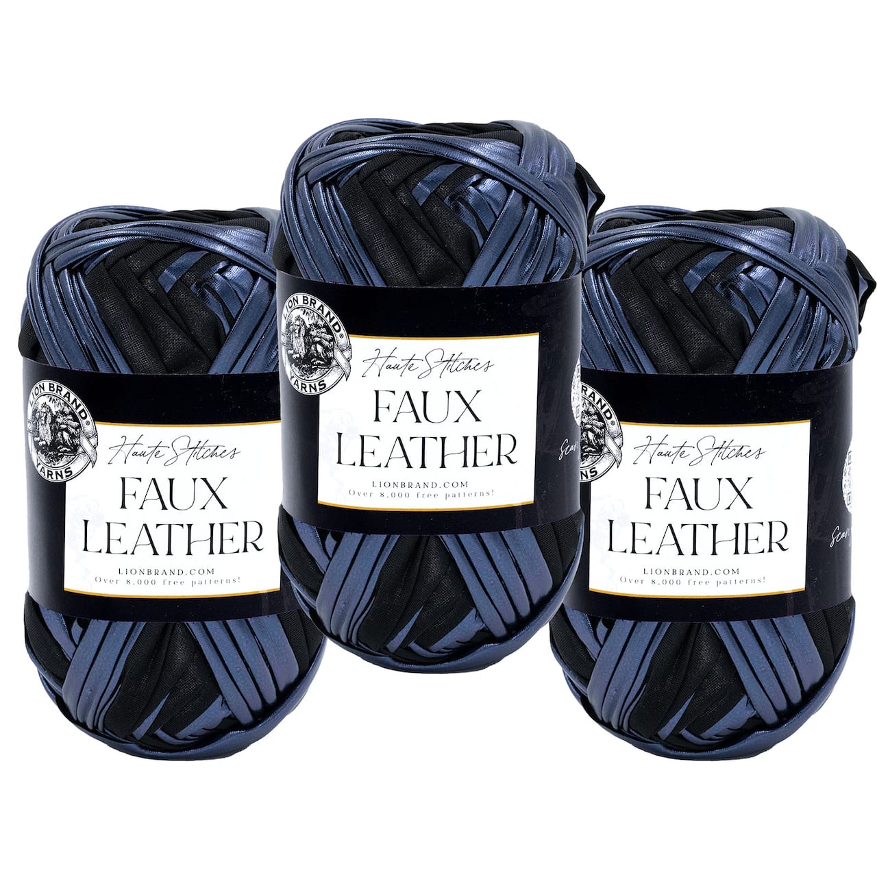 3 Pack Lion Brand® Haute Stitches Faux Leather Yarn